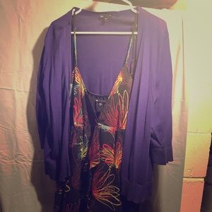 Cute summer dress with cropped cardigan